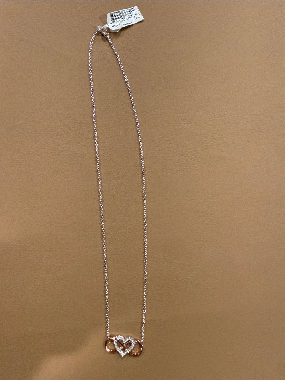 Kohl's Rose Gold Heart Pendant Necklace with Swarovski Crystal Accent